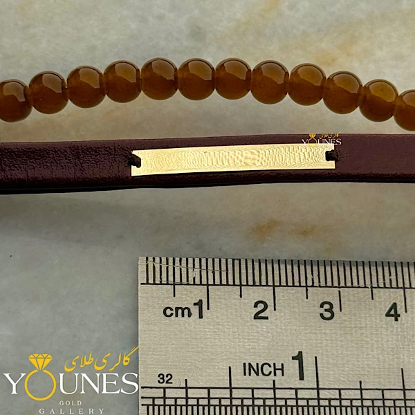 دستبند چرم زنانه طلا لیزری L221